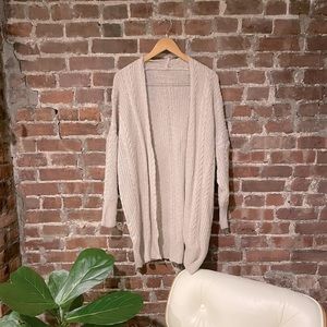 NWOT Drop Shoulder Long Knit Cardigan